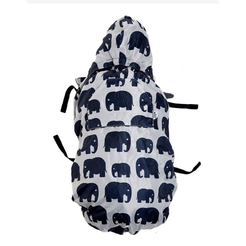 Bundlebean BestSelling Waterproof Babywearing Cover - Fleece-Lined Gray Elephant